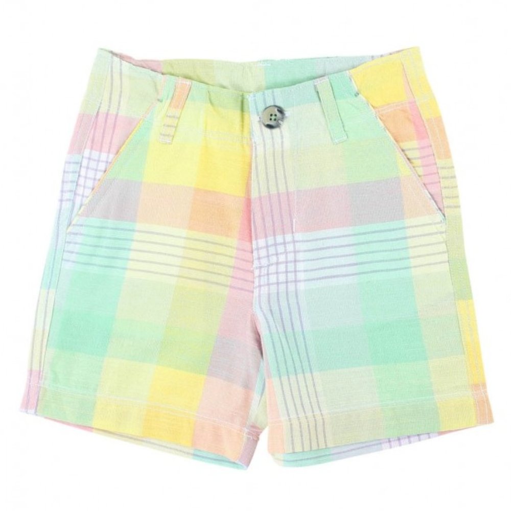 Cheerful Rainbow Plaid Shorts